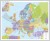 Europa 1:3 750 000. Mapa. Kody pocztowe. Język angielski. Wersja do wpinania