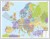 Europa 1:3 000 000. Mapa. Kody pocztowe. Język angielski. Wersja do wpinania