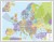 Europa 1:3 000 000. Mapa. Kody pocztowe. Język polski. Wersja do wpinania