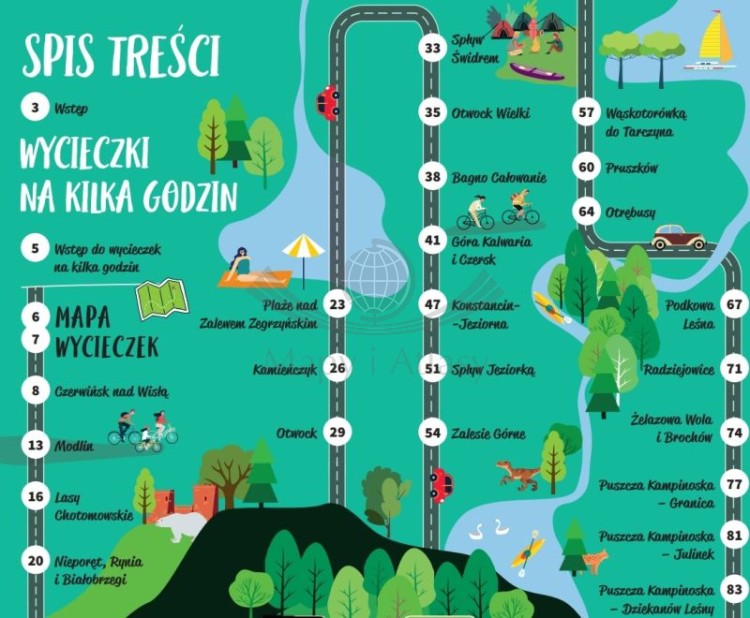 Warszawa. Ucieczki z miasta. Ilustrowany przewodnik weekendowy wydawnictwa Bezdroża. Spis treści 1