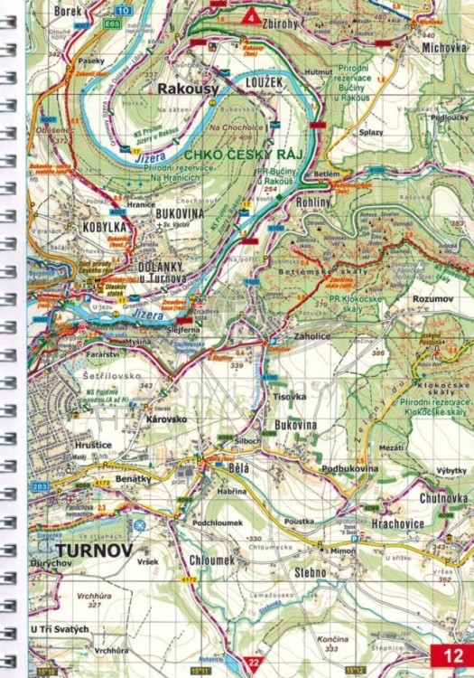 Czeski Raj / Cesky Raj 1: 25 000. Atlas turystyczny wydawnictwa  Kartografie HP. Fragment 1