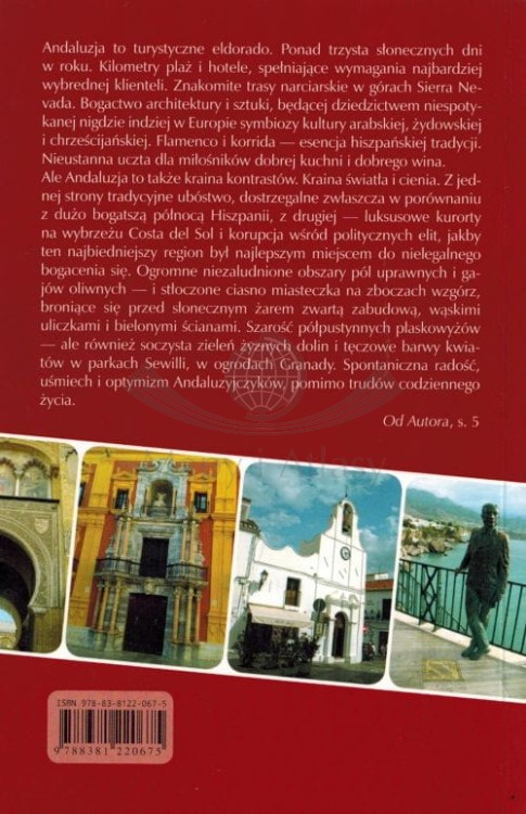 Andaluzja. Kraina sułtanów i królów. Przewodnik wydawnictwa Rewasz. Okładka - tył