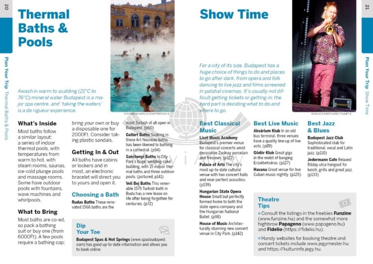 Budapeszt / Budapest. Przewodnik wydawnictwa Lonely Planet. Przykładowe strony 2