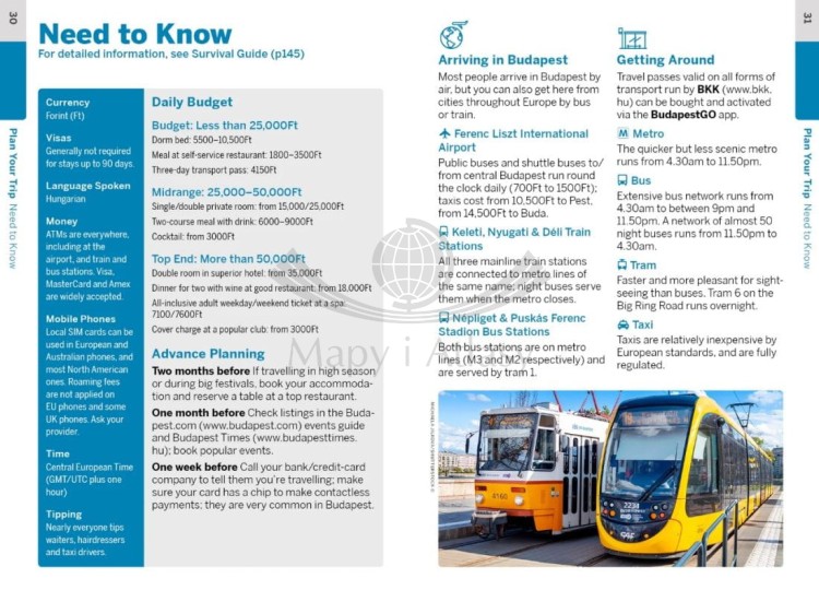 Budapeszt / Budapest. Przewodnik wydawnictwa Lonely Planet. Przykładowe strony 3