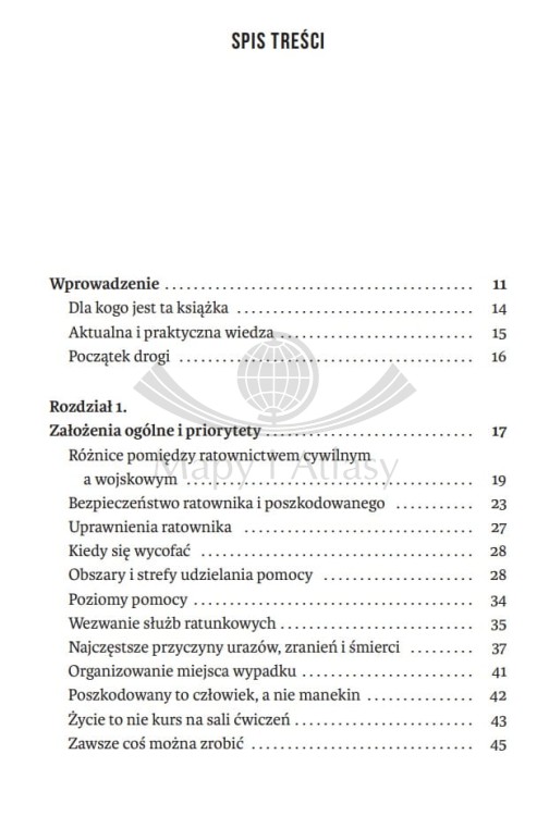 Pierwsza pomoc przedmedyczna: outdoor, survival, wojna. Poradnik wydawnictwa Bezdroża. Spis treści 1