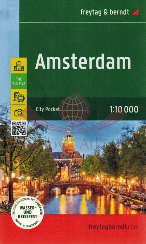 Amsterdam 1:10 000. Wodoodporna mapa / Plan miasta. Freytag & Berndt