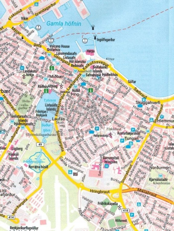 Islandia 1:400 000. Wodoodporna mapa samochodowa wydawnictwa Freytag &amp; Berndt. Fragment 4