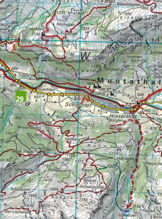 Vierwaldstattersee, Lucerna 1:40 000. Wodoodporna mapa turystyczna wydawnictwa Kompass. Fragment 1