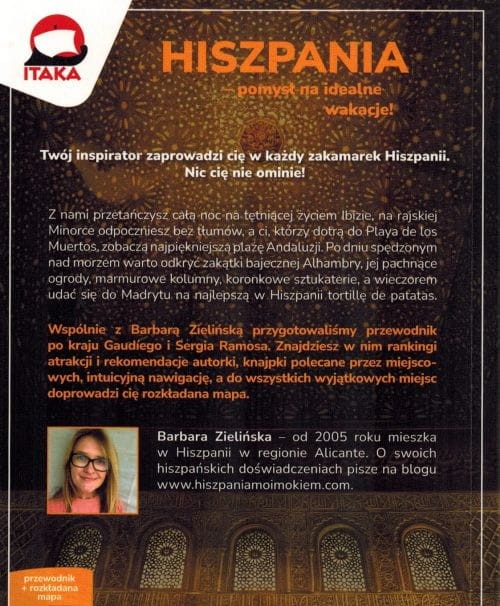 Hiszpania Inspirator podróżniczy + mapa wydawnictwa Pascal. Okładka - tył
