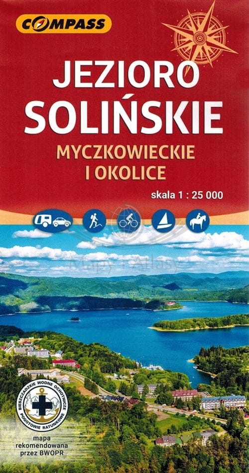 Jezioro Solińskie, Myczkowieckie i okolice 1:25 000. Mapa turystyczna. Compass