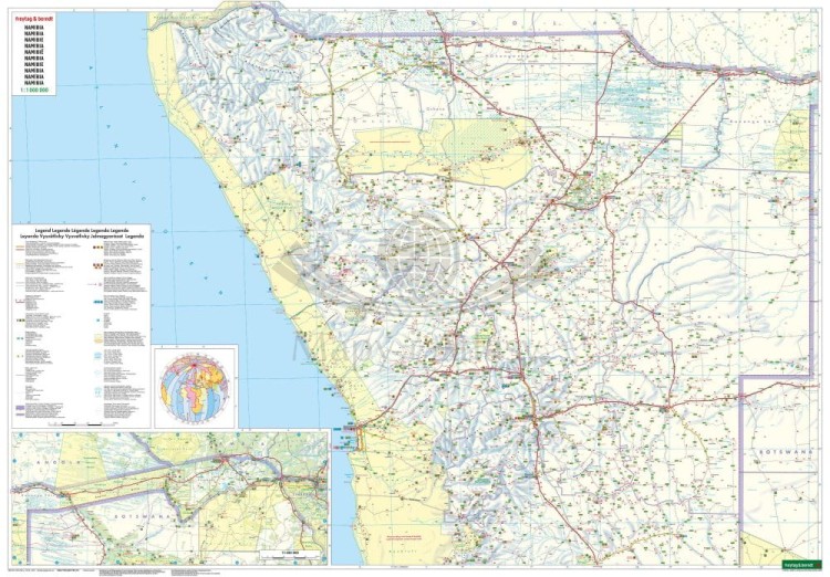 Botswana 1:1 100 000. Mapa samochodowo-turystyczna wydawnictwa Freytag & Berndt. Strona 2