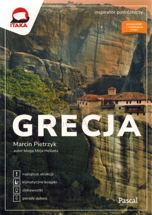 Grecja "Inspirator Podróżniczy". Przewodnik + mapa wydawnictwa Pascal. Okładka