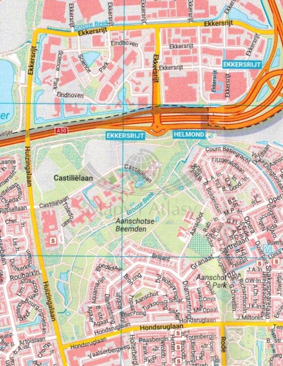 Eindhoven 1:20 000. Mapa / Plan miasta wydawnictwa Freytag & Bernd. Fragment 2