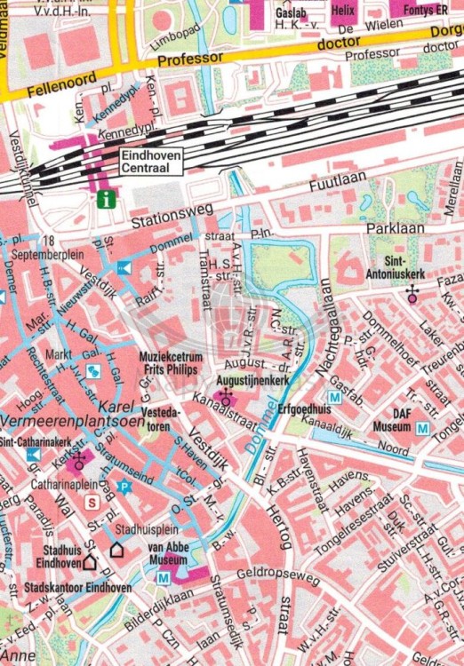 Eindhoven 1:20 000. Mapa / Plan miasta wydawnictwa Freytag & Bernd. Fragment 3