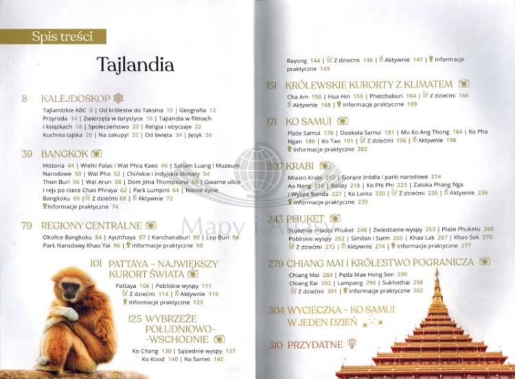 Tajlandia. Przewodnik z mapą wydawnictwa Pascal GOLD. Spis treści.