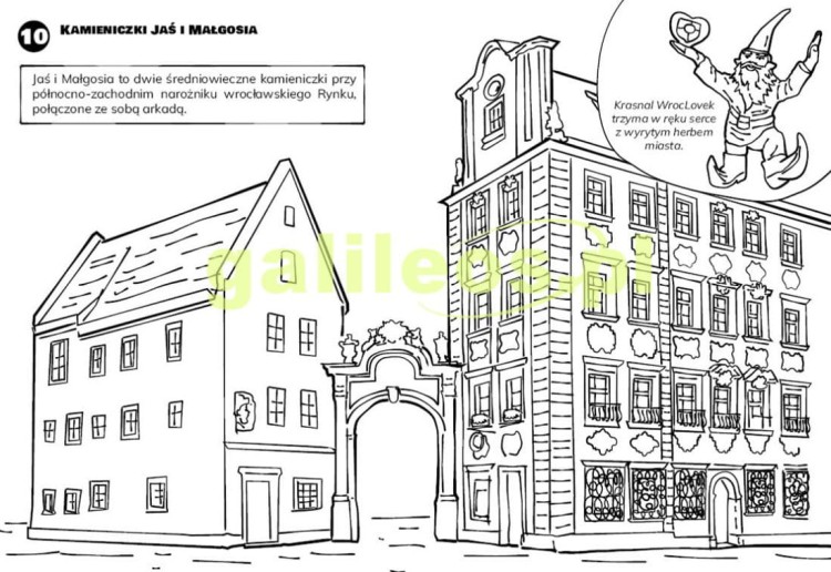 Wrocław. Kolorowanka i ciekawostki wydawnictwa Galileos. Przykładowe strony 4