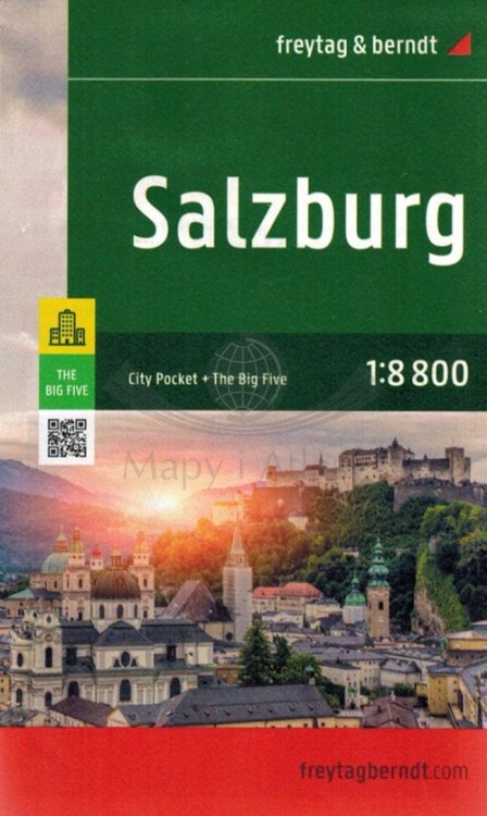 Salzburg 1:8 000. Wodoodporna mapa / plan miasta wydawnictwa Freytag & Berndt. Okładka