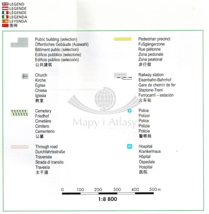 Salzburg 1:8 000. Wodoodporna mapa / plan miasta wydawnictwa Freytag & Berndt. Legenda