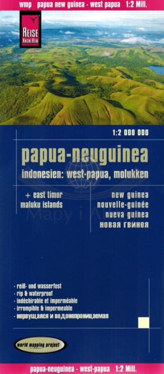 Papua Nowa Gwinea / Papua neuguinea 1:2 000 0000. Wodoodporna mapa samochodowa-turystyczna wydawnictwa  Reise Know-How. Okładka