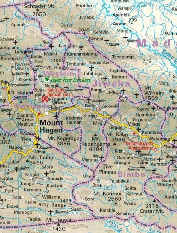 Papua Nowa Gwinea / Papua neuguinea 1:2 000 0000. Wodoodporna mapa samochodowa-turystyczna wydawnictwa  Reise Know-How. Fragment 2