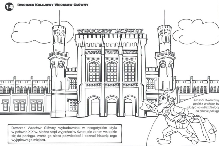 Wrocław. Kolorowanka i ciekawostki wydawnictwa Galileos. Przykładowe strony 5