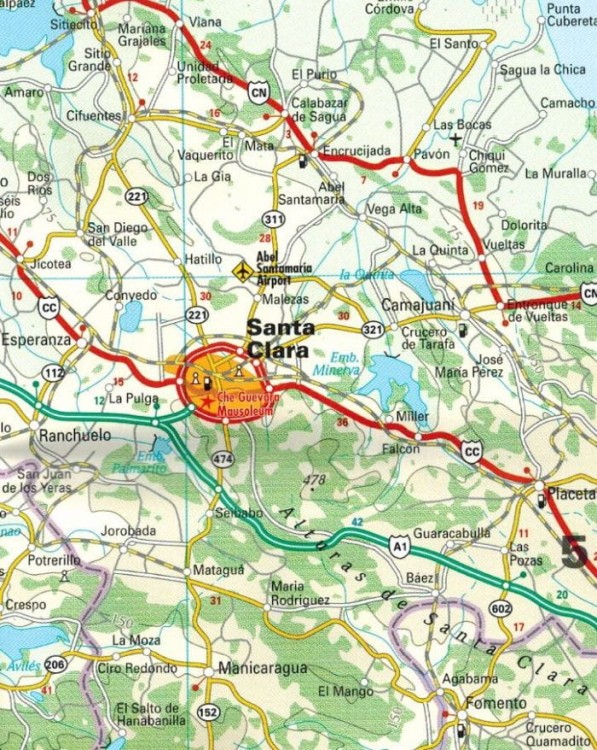 Kuba 1:650 000. Wodoodporna mapa samochodowa-turystyczna wydawnictwa Reise Know-How. Fragment 1