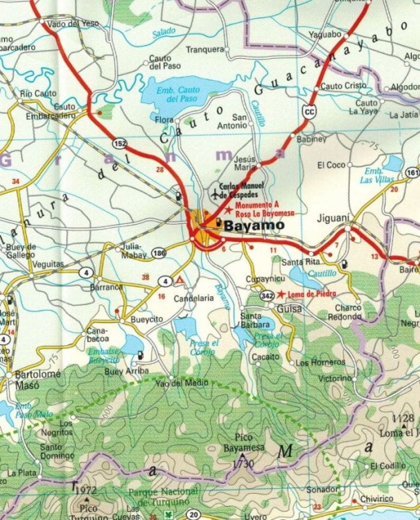 Kuba 1:650 000. Wodoodporna mapa samochodowa-turystyczna wydawnictwa Reise Know-How. Fragment 2