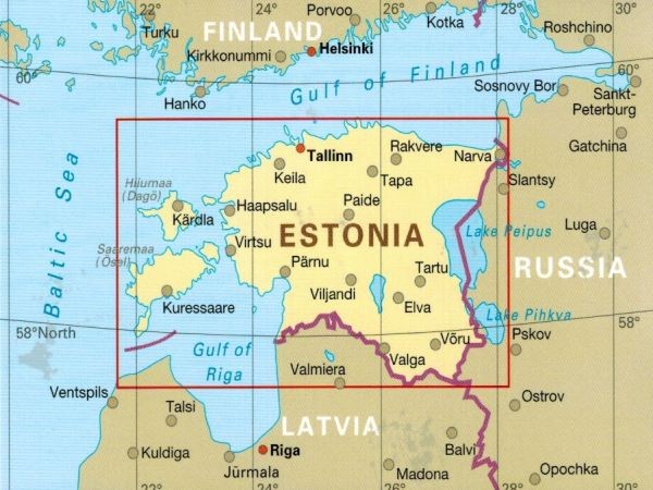 Estonia 1:275 000. Wodoodporna mapa samochodowo-turystyczna wydawnictwa Reise Know-How. Zasięg