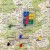 Znaczniki / Magnesy drewniane, neodymowe do oznaczania map. 25 sztuk. Przykład zastosowania