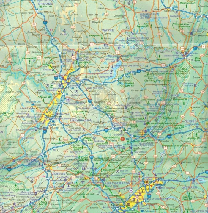 Filadelfia. Wodoodporna mapa samochodowo-turystyczna wydawnictwa ITMB. Fragment 1