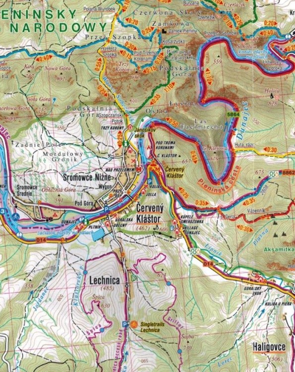 Magura Spiska. Mapa turystyczna 1107 wydawnictwa Shocart. Fragment 2