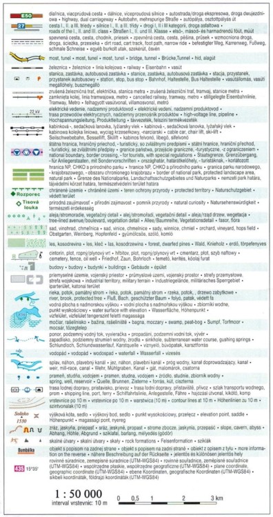 Magura Spiska. Mapa turystyczna 1107 wydawnictwa Shocart. Legenda 2