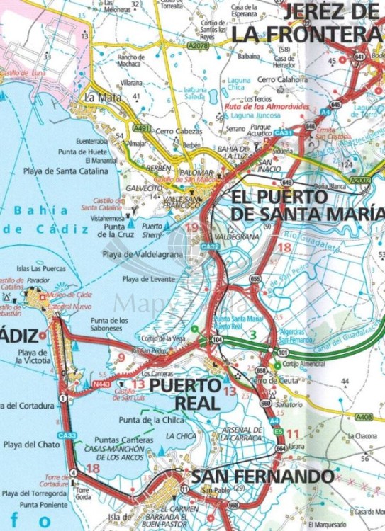 Andaluzja: Costa del Sol 1:200 000. Mapa samochodowo-turystyczna wydawnictwa Kümmerly+Frey. Fragment 2