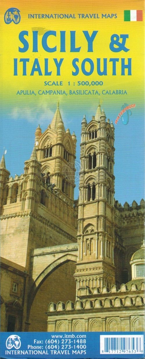 Sycylia i Włochy Południowe. Wodoodporna mapa samochodowo-turystyczna. ITMB