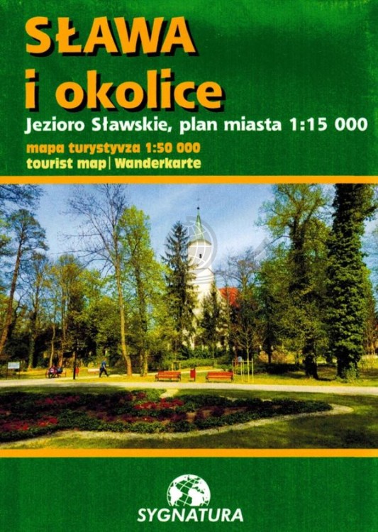 Sława i okolice 1: 50 000 / 1: 15 000. Mapa turystyczna / Plan miasta wydawnictwa Sygnatura. Okładka