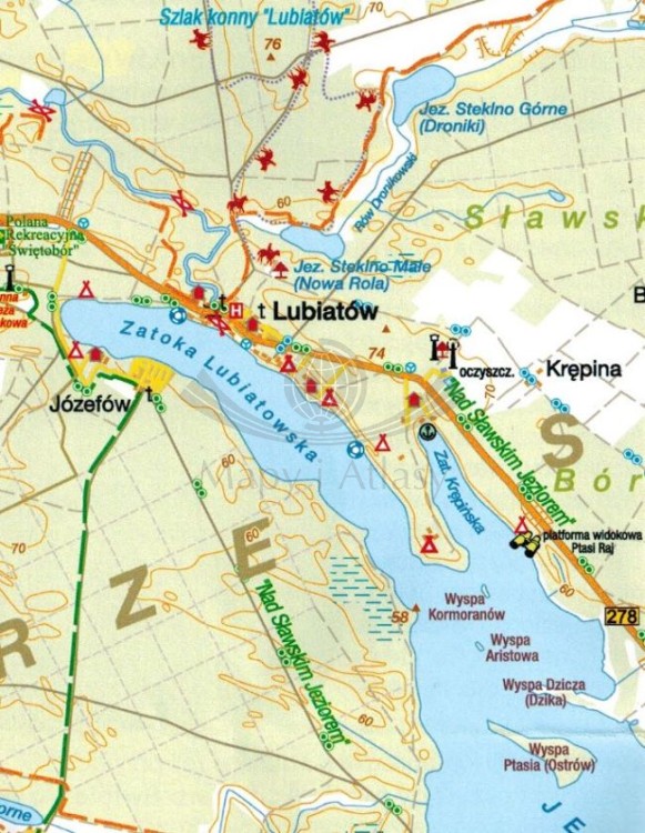 Sława i okolice 1: 50 000 / 1: 15 000. Mapa turystyczna / Plan miasta wydawnictwa Sygnatura. Fragment 1