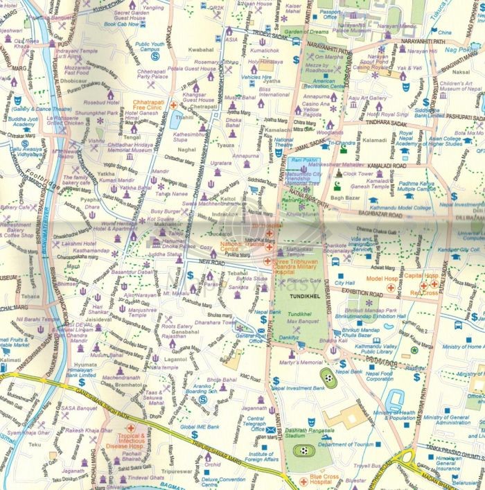 Nepal mapa samochodowo-turystyczna wydawnictwa ITMB. Dodatek 1