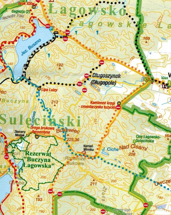 Łagów i okolice 1: 50 000 / 1: 15 000. Mapa turystyczna / Plan miasta wydawnictwa Sygnatura. Fragment 2