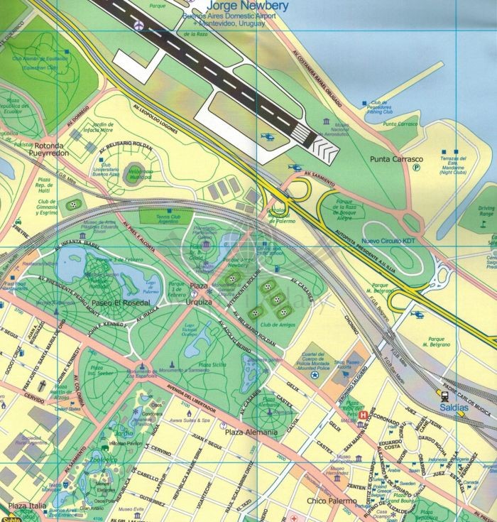Buenos Aires i północno-wschodnia Argentyna. Mapa samochodowo-turystyczna wydawnictwa ITMB. Fragment 2