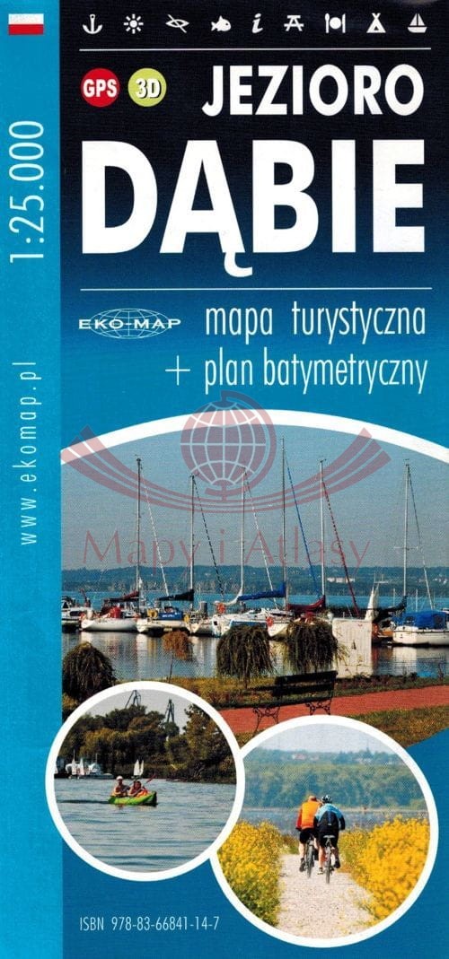 Jezioro Dąbie 1:25 000. Mapa turystyczna + plan batymetryczny. EKO-MAP