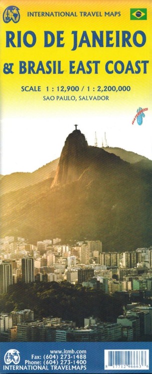 Rio de Janeiro i wschodnie wybrzeże. Mapa samochodowo-turystyczna wydawnictwa ITMB. Okładka