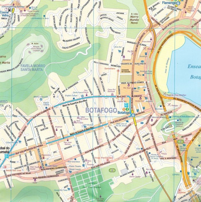 Rio de Janeiro i wschodnie wybrzeże. Mapa samochodowo-turystyczna wydawnictwa ITMB. Fragment 1