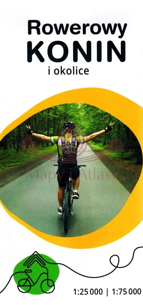 Rowerowy Konin i okolice 1:25 000 / 1:75 000. Mapa rowerowa. TopNovum