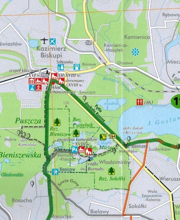 Rowerowy Konin i okolice 1:25 000/ 1:75 000. Mapa rowerowa wydawnictwa TopNovum. Fragment 2