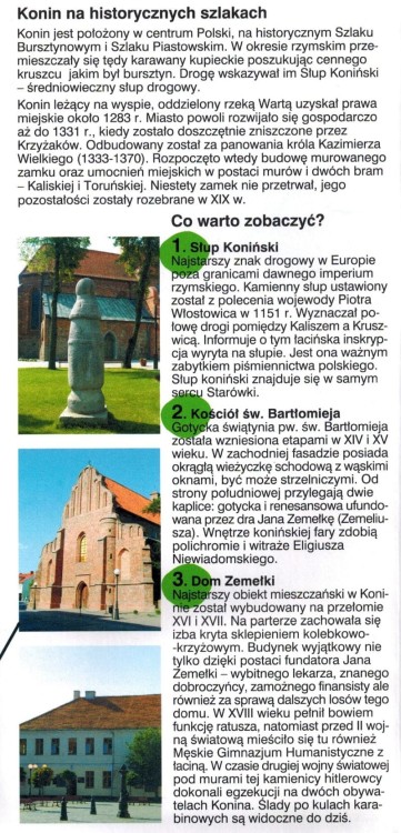 Rowerowy Konin i okolice 1:25 000/ 1:75 000. Mapa rowerowa wydawnictwa TopNovum. Informator - fragment