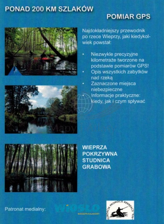 Wieprza, Pokrzywna, Studnica, Grabowa Przewodnik kajakowy. Okładka - tył