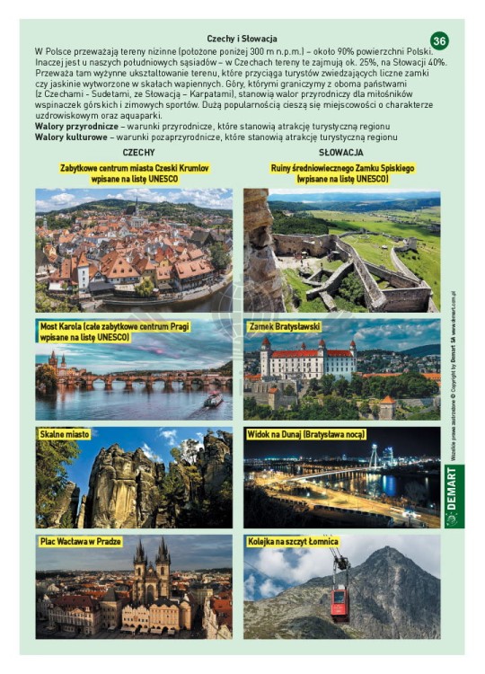 Ściągi do geografii wydawnictwa Demart. Przykładowa karta - strona 2