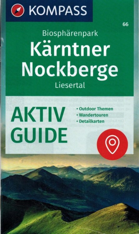 Kärntner, Nockberge. Wodoodporna mapa turystyczna 66 wydawnictwa Kompass. Mini przewodnik okładka