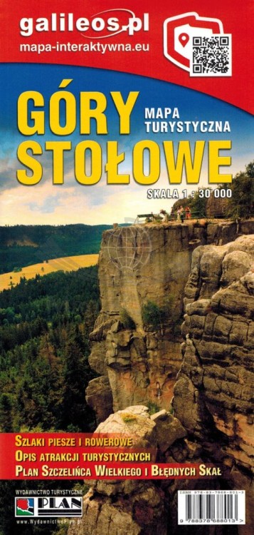 Góry Stołowe 1:30 000. Mapa turystyczna wydawnictwa Galileos. Okładka