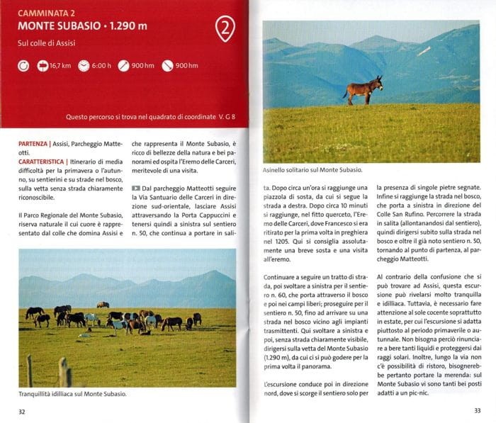 Perugia, Assisi, Cita di Castello, Gubbio. Wodoodporna mapa turystyczna 2464 wydawnictwa Kompass. Przykładowe strony